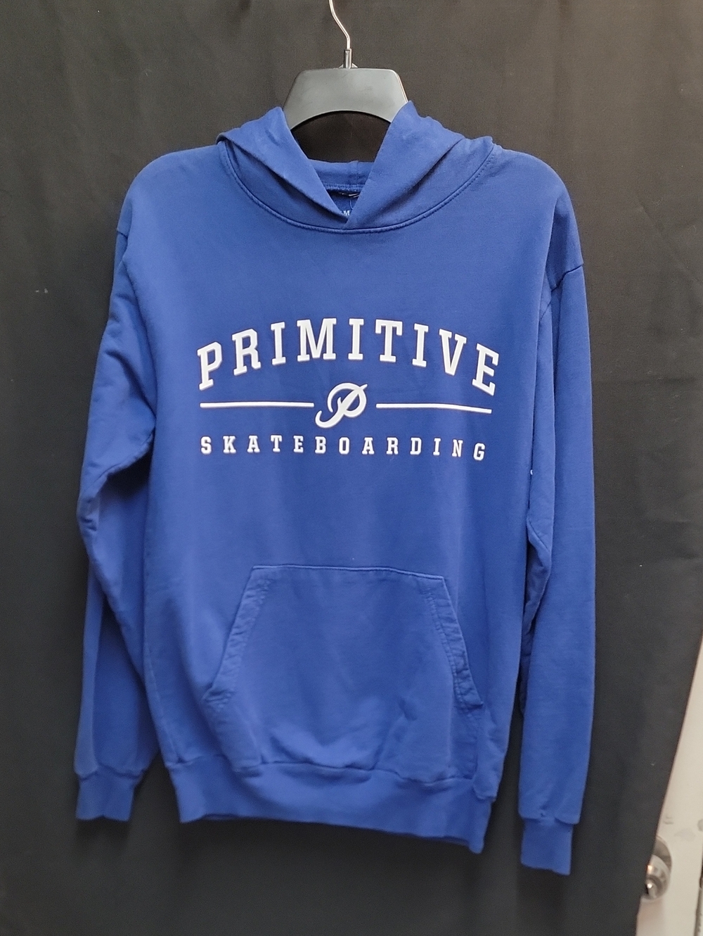 Primitive Blue Pullover Hoodie with White Logo
